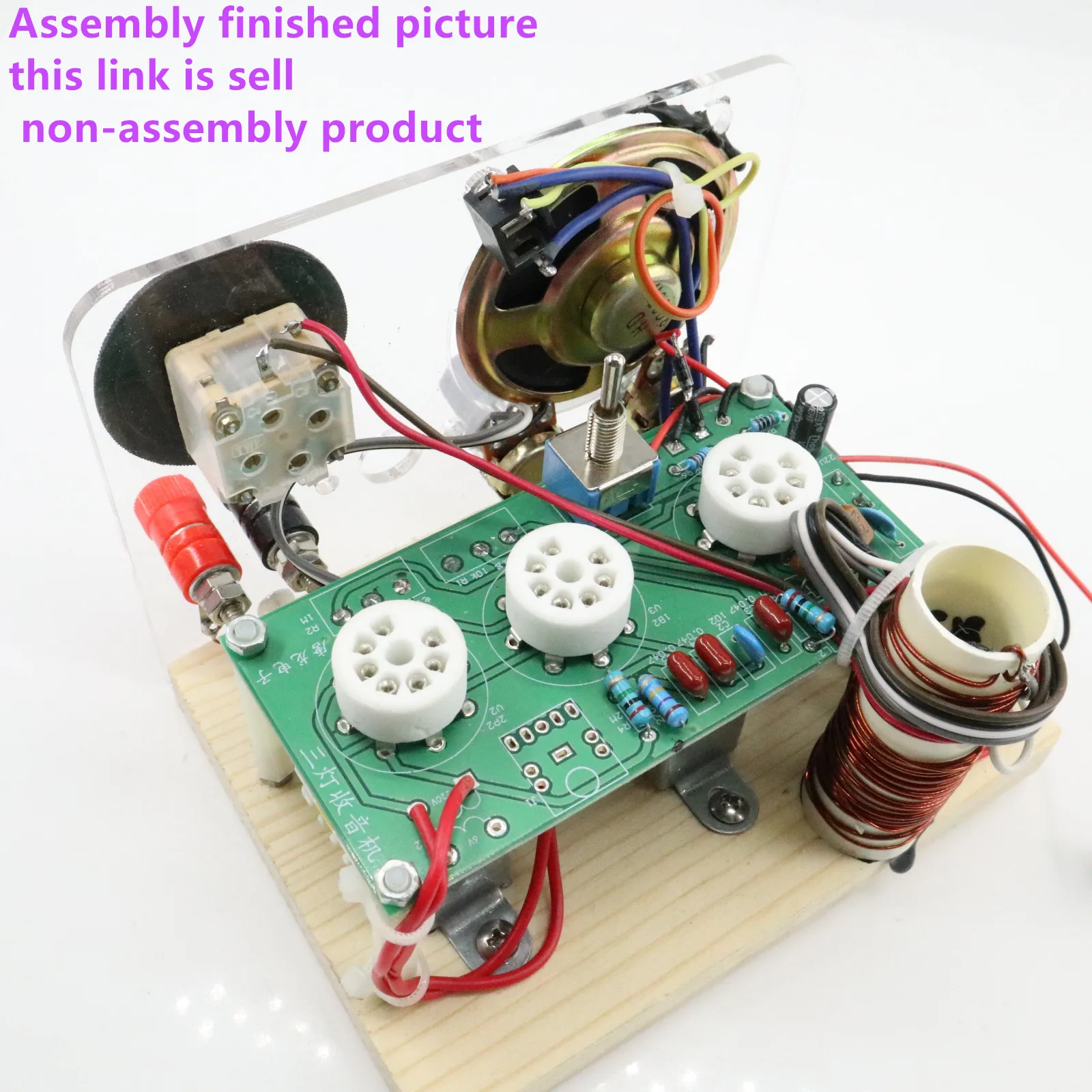 1PCS/LOT Regenerative DC three lamp tube shortwave radio kit CW SSB receiver battery-powered shortwave