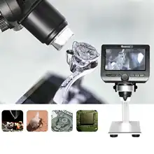 500X WiFi цифровой электронный usb-мироскоп видео микроскоп с 4,3 дюймов HD ЖК-дисплей VGA 8 светодиодный свет