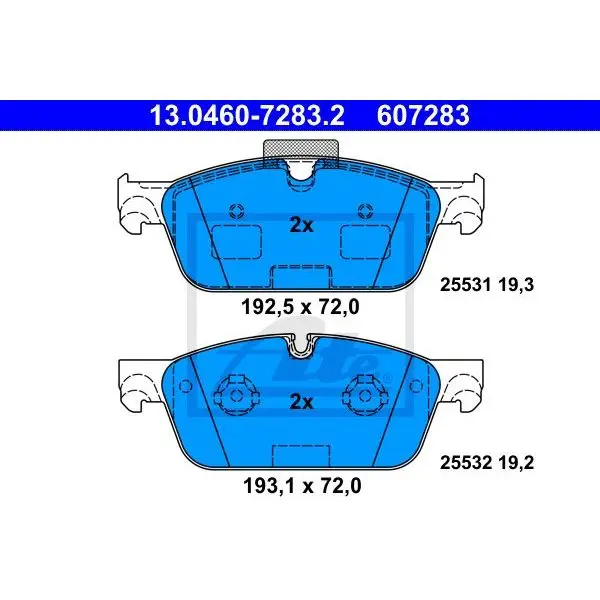 Колодки дисковые передние\ MB GL X166 3.0-4.5/2.2CDI 12 ATE 13.0