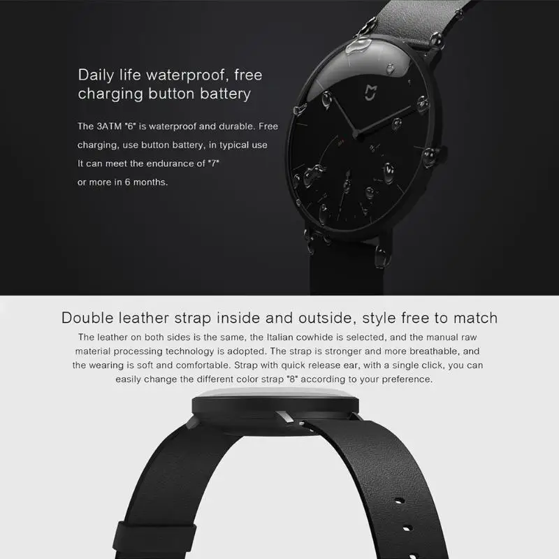 Xiaomi Mijia SYB01 3ATM Waterproof Dual Dial Bluetooth Sensor Quartz Watch