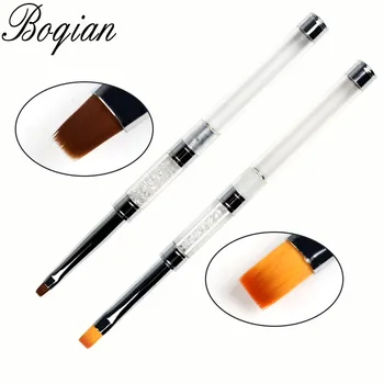 

BQAN Nail Art Brush Set Flat Pen Drawing Painting Tips Dust Clean Builder Acrylic UV Gel Brush Extension Design Tools Manicure
