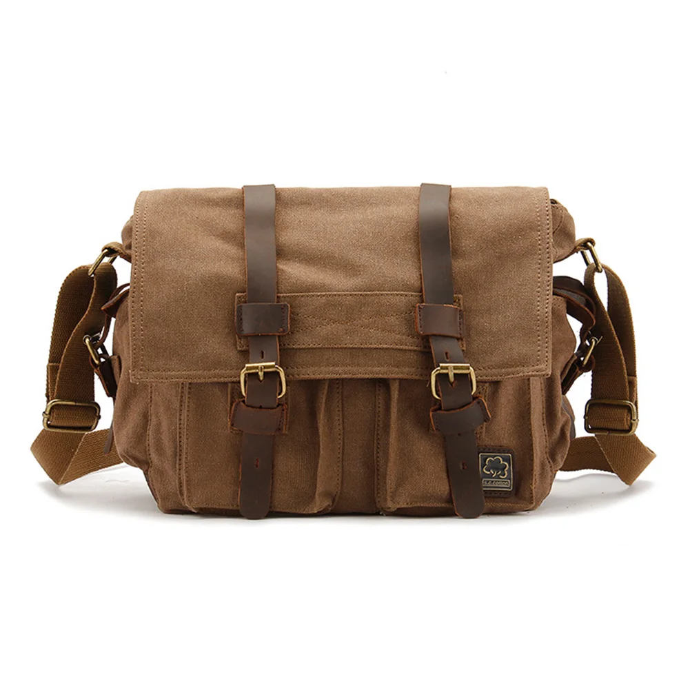 

Men Accessories Messenger Crossbody Canvas School Vintage One Shoulder Large Capacity For DSLR Portable Travel Camera Bag
