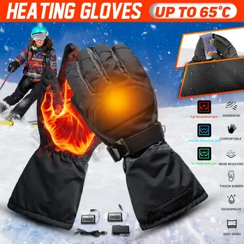 

Battery Powered Electric Heating Gloves Winter Hand Warm Gloves Thermal Motorcycle Heated Gloves For Outdoor Skiing Hiking