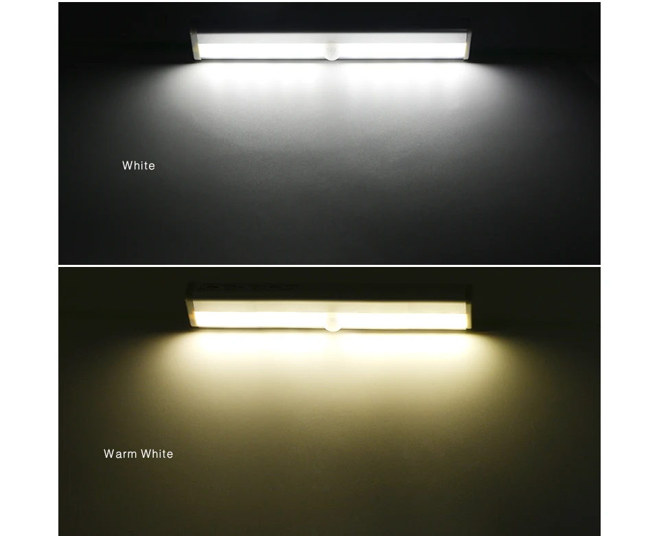 Светодиодный светильник-бар с датчиком движения 9,8 см, 19 см, зарядное устройство для аккумулятора, ночник, кухонный светильник, детская Ночная лампа для безопасности, прикроватная лампа
