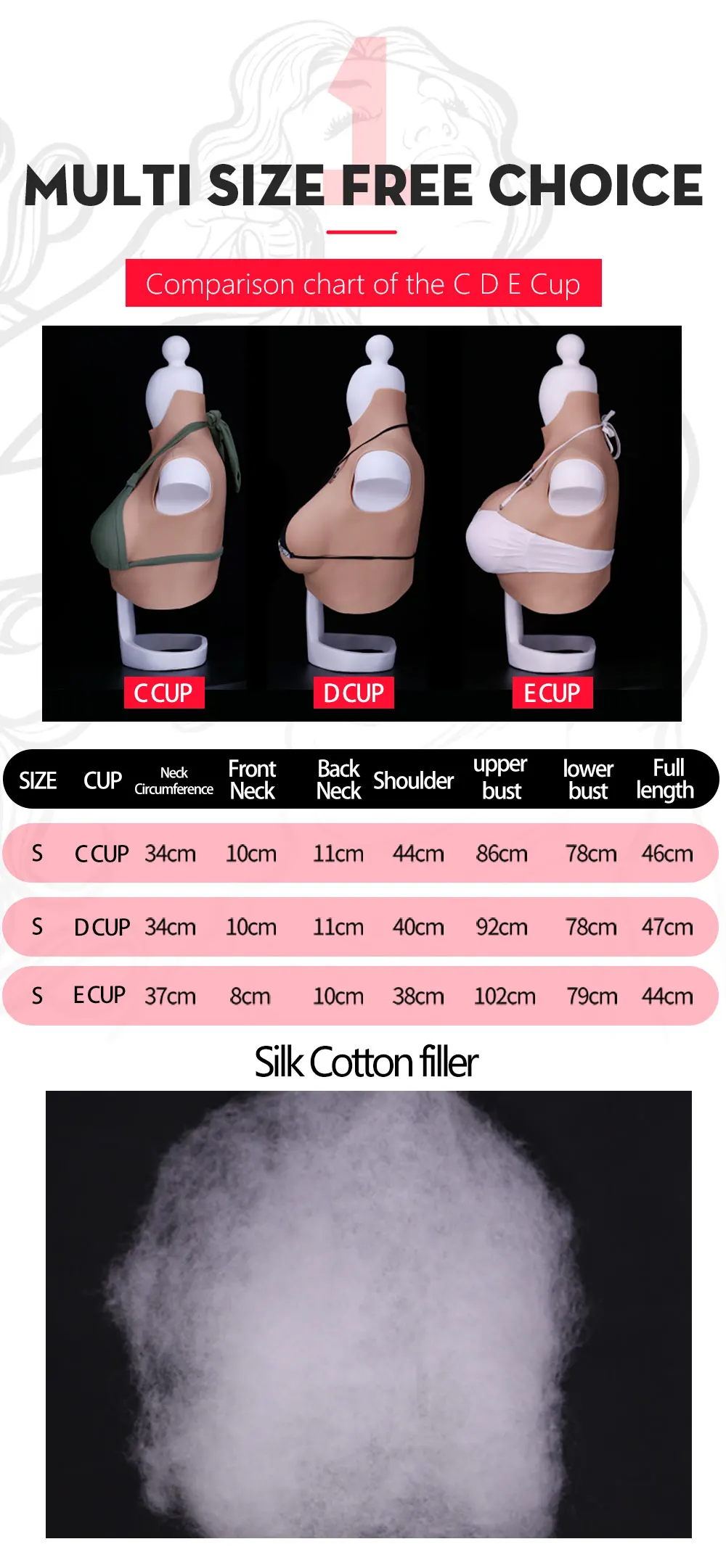 Eyung 7th Generation No Oil Artificial Silicone Breast Forms Fake Boobs Breasts Tits For Above 200kg Crossdresser Drag Queen (1)