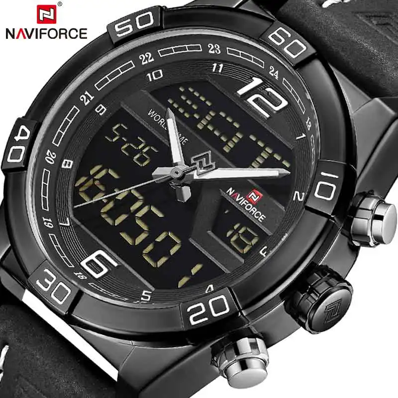 Часы наручные NAVIFORCE Мужские кварцевые брендовые деловые водонепроницаемые