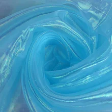 Прозрачная марлевая ткань вуаль сценическая Мода блестящая ткань цветные вязаные сетки дизайнерский Свадебный декор голографическая флуоресцентная