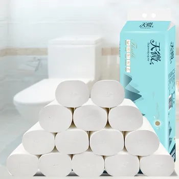

2020 Support Wholesale Dropshipping 14PC Paper Towels Soft Toilet Paper Household Paper Roll Tissue Paper Hot sales in 2020