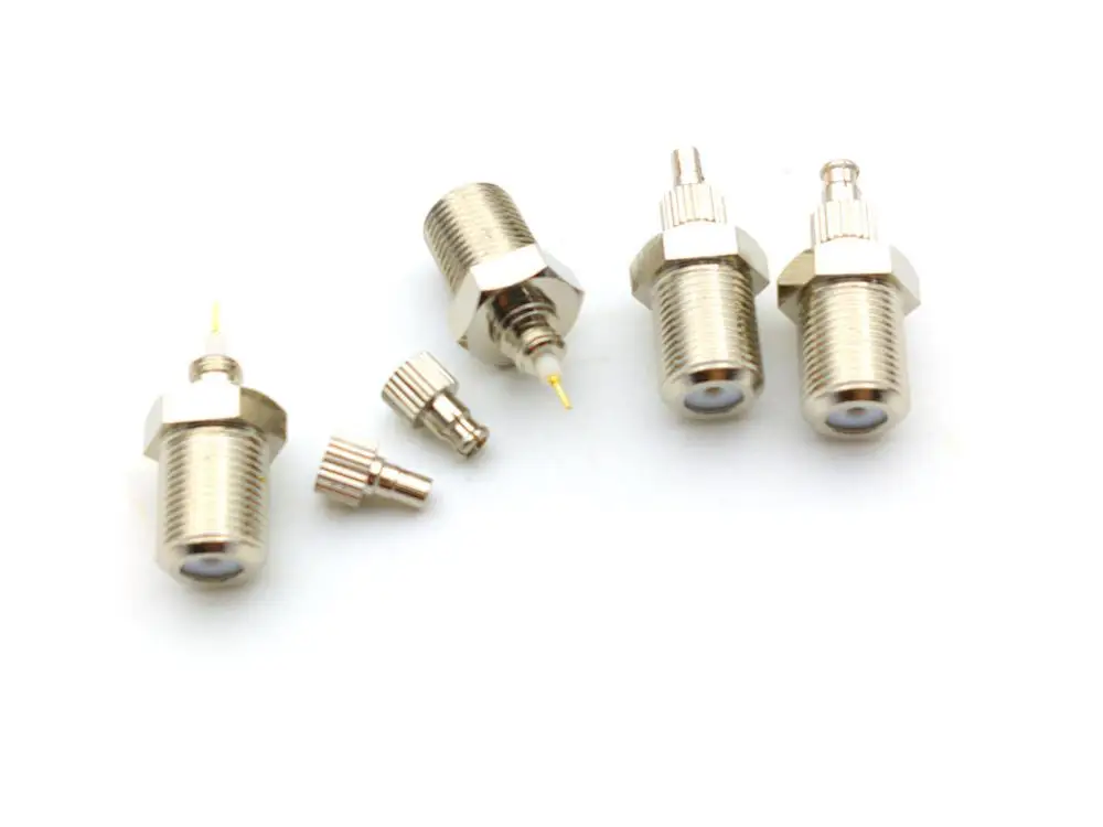 50PCS F Female To TS9/CRC9 Male Plug RF Coaxial Adapter Connector