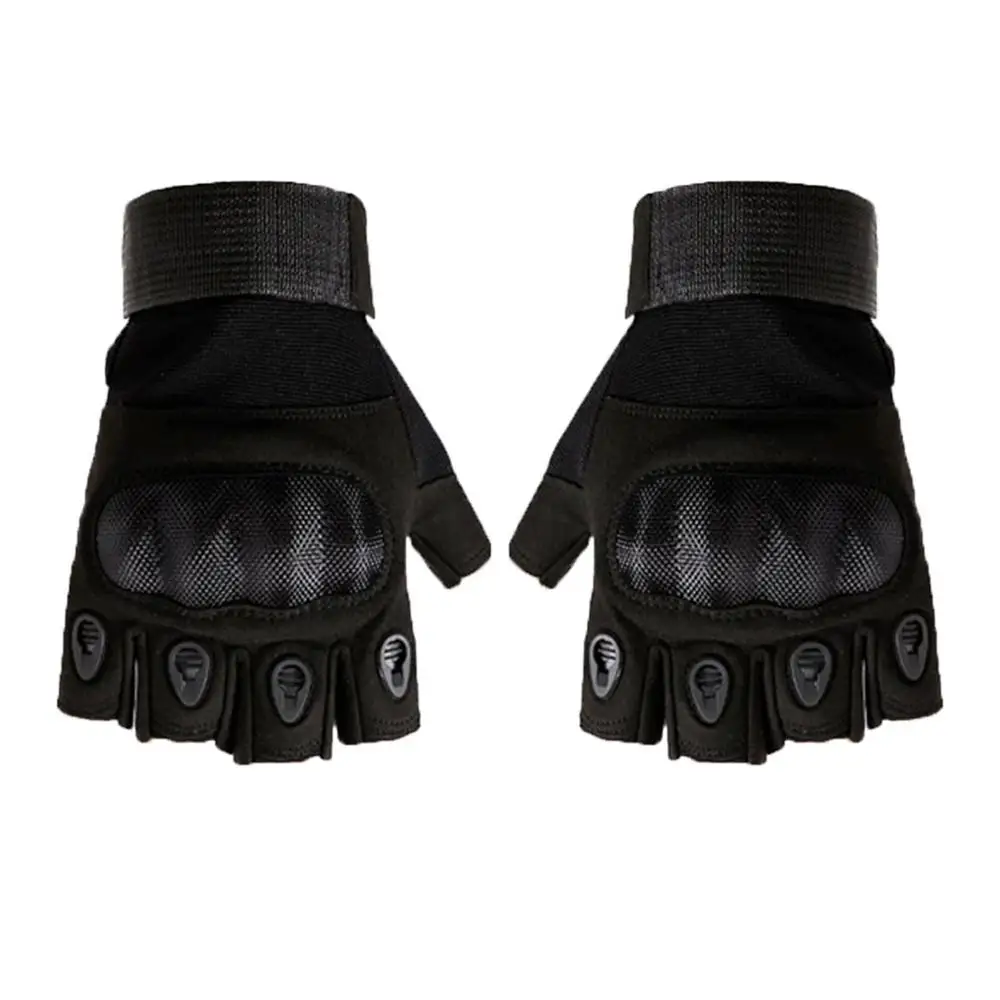 

Half Finger Gloves Men'S Commando Combat Carbon Fiber Non-Slip Wearable Outdoor Mountaineering Riding Tactical Gloves