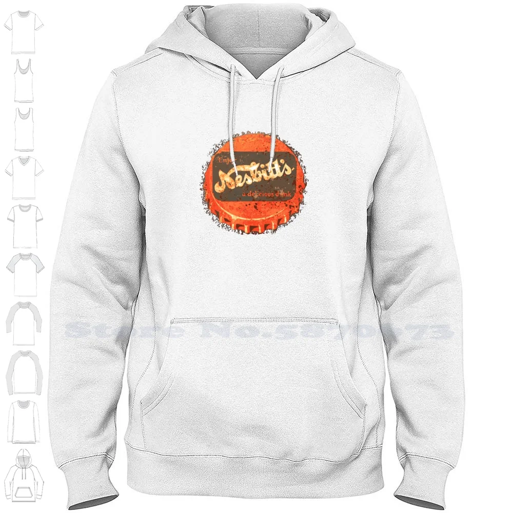 Nesbits Felpa Con Cappuccio Manica Lunga Arancione Nesbits Orange Orangette Drink Ski Cherry Cola Coca Coke Root Beer Faygo Crush