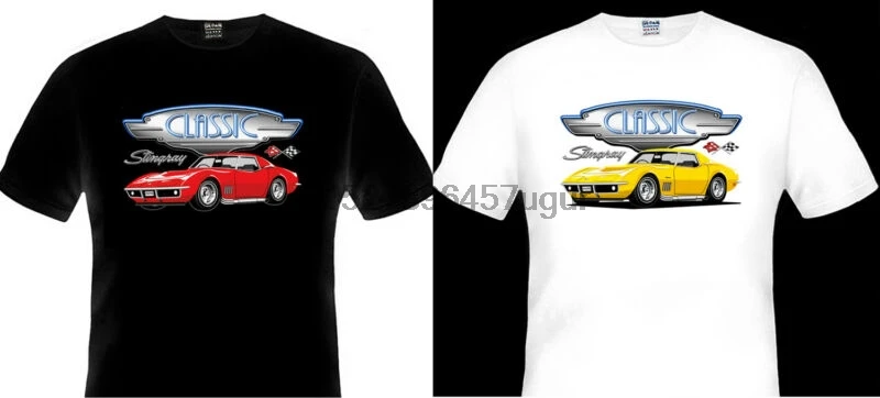 1968 1970 CHEVY CORVETTE черная или белая качественная футболка большого размера |