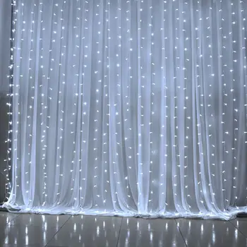

LED Curtain 6x3M LED Icicle Fairy String Lights Christmas Led Wedding Party Fairy Lights Garland for Outdoor Curtain Home Decor