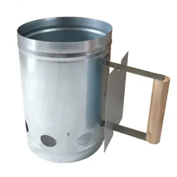 

Thickened galvanized wood handle carbon barrel ignition barrel point carbon barbecue carbon storage barrel
