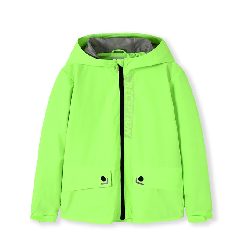 Детская одежда куртка для мальчиков Новинка года, Весенняя детская ветровка, модная одежда, пальто - Color: Lemon green