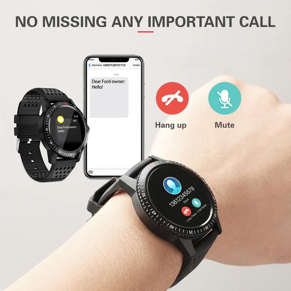 Timewolf 1 3 дюймов Большой HD дисплей Smartwatch Android носить умные часы с пульсометром и