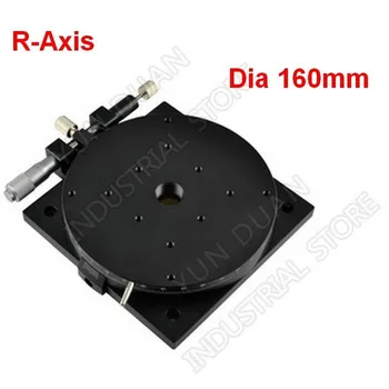 

R Axis 160MM 6" Manual 360 degree Heavy Load Rotary sliding table Micrometer Precision Adjust Angle Platform Optical RSPT160-L