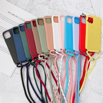 Strap Cord Chain Necklace Lanyard Mobile Phone Case For Apple iPhone 12 11 Pro XS MAX 7 8plus XR X SE 2020 Hands Free Rope Cover 1