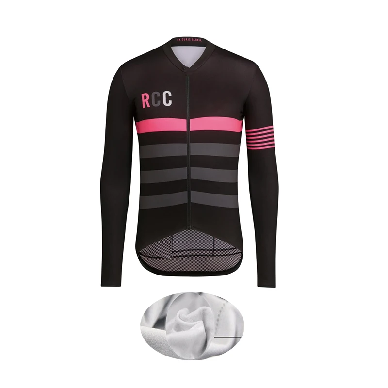 RCC Pro team мужские куртки для велоспорта Зимняя Теплая Флисовая Джерси для велоспорта теплая одежда для горного велосипеда - Цвет: Fleece jersey