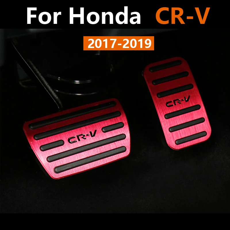 

Aluminum alloy Car Styling Accelerator Gas Pedal Brake Pedal Cover Non Slip Pad AT For Honda CRV CR-V 2017 2018 2019 Accessories