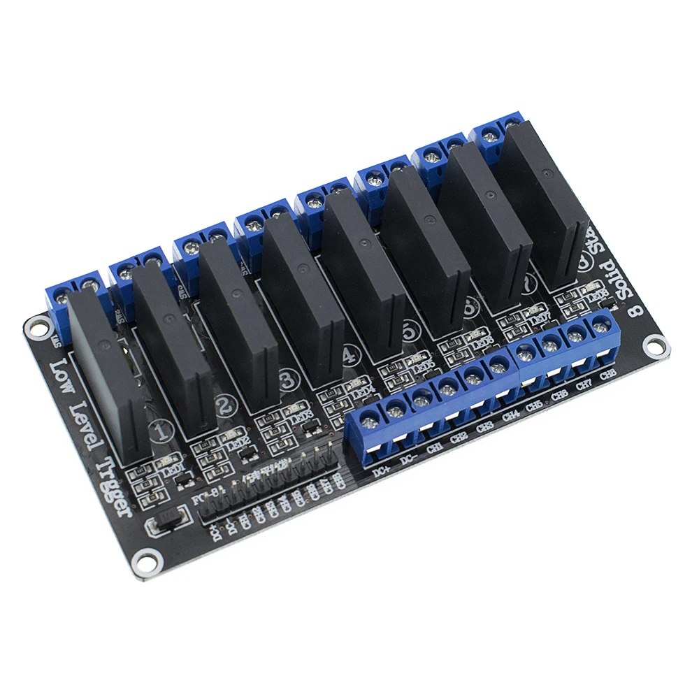

10pcs 8 Channel 5V DC Relay Module Solid State High Level SSR AVR DSP