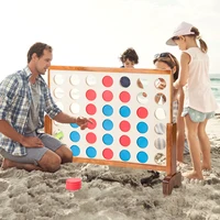 Giant 4 In A Row Game Wood Board Connect Game Play Adults Kids w/Carrying bag 1