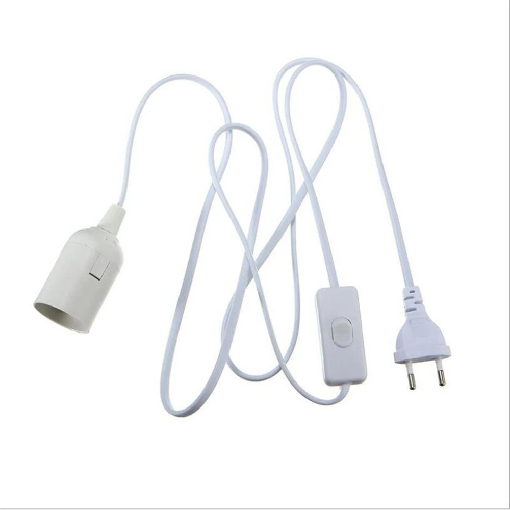 Lamp Base E27 EU US Hanging Pendant LED Light Fixture Lamp Bulb Socket Cord Adapter With On/Off Switch Bases Holder