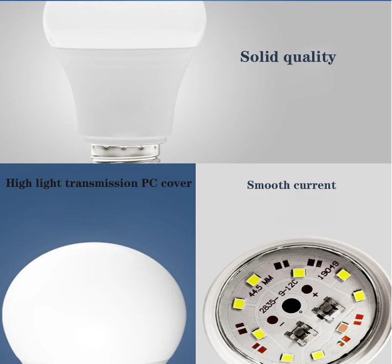 Светодиодная лампа постоянного тока привода E27 Винт B22 пластиковый мешок алюминиевая лампа Энергосберегающая лампа
