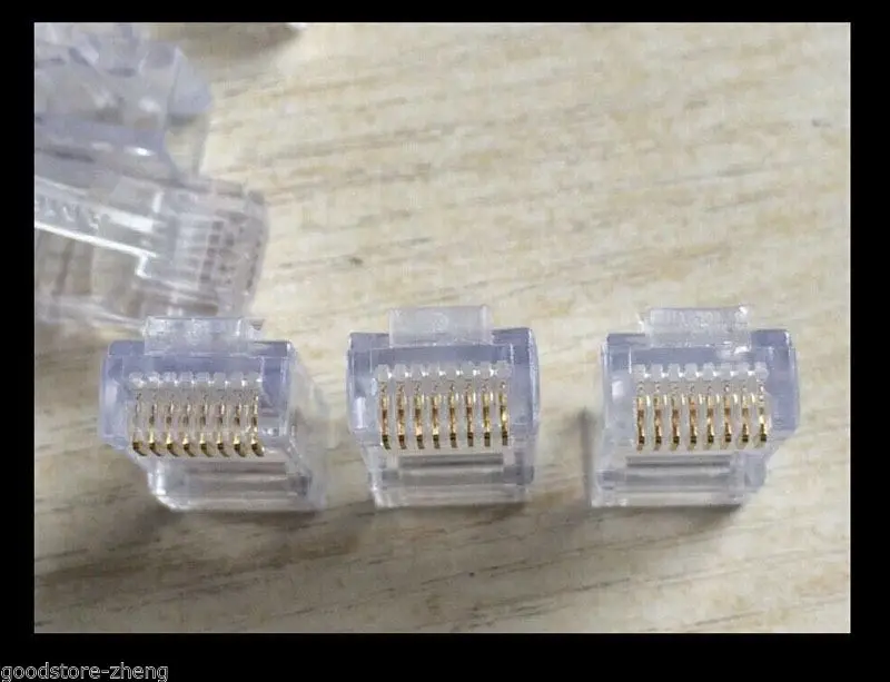 100PCS/LOT AMP High Quality Crystal CAT5e RJ45 Plug Connector Network Connector 100PCS/LOT AMP High Quality Crystal CAT5e RJ45 Plug Connector Network Connector