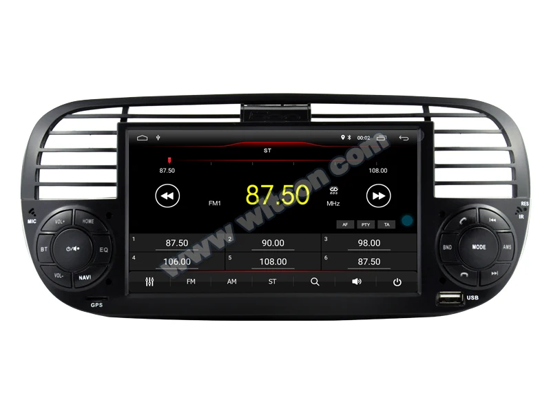 Sale 7" Android 9.0 OS Car Multimedia Navigation GPS Radio for Fiat 500 2007-2016 (Black Color) with Car Play / Android Auto Support 2