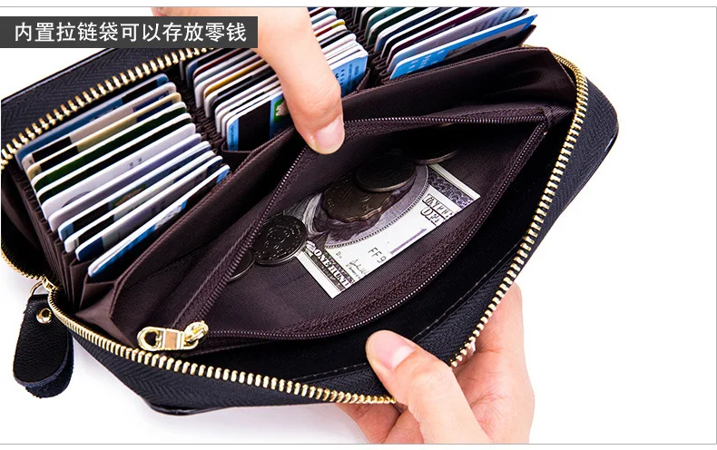 Длинный кожаный кошелек для женщин, импортные товары, Rfid, Модный женский кошелек, длинный, много карт, вместительный, женский кошелек