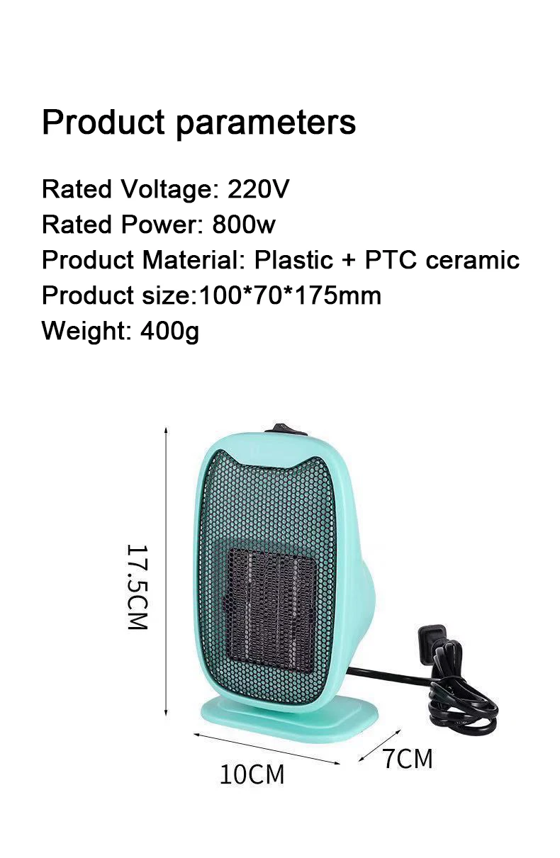 DMWD портативный мини электрический воздушный вентилятор нагреватель плита радиатор зимний Керамический PTC Нагреватель Теплее машина горячий ветер воздуходувка ЕС США штекер