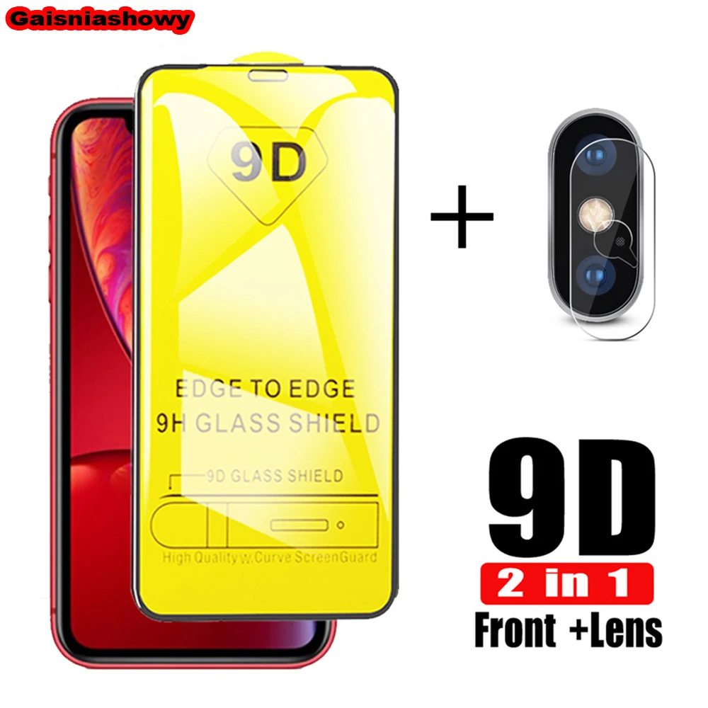 2 в 1 Камера Стекло для iphone 6 6s 7 8 Plus закаленное Защитная пленка экрана 11 Pro X XR XS MAX