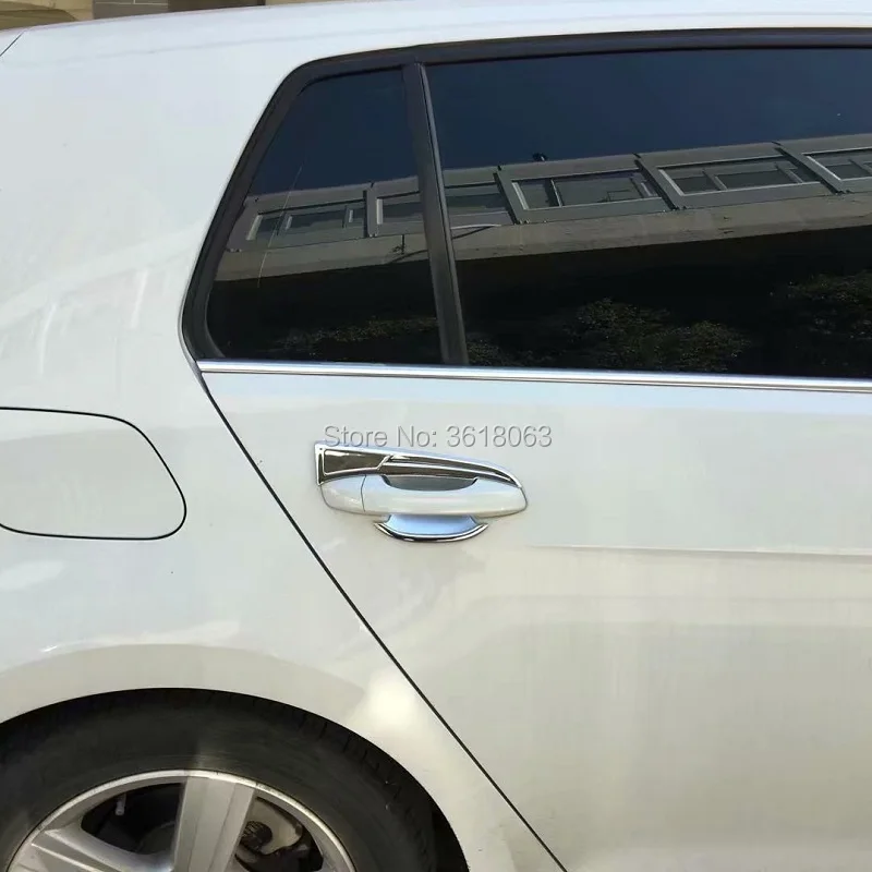 Для Volkswagen Golf 7 ABS Хромированная боковая дверная ручка чаша рамка Крышка отделка наружный автомобильный Стайлинг аксессуар