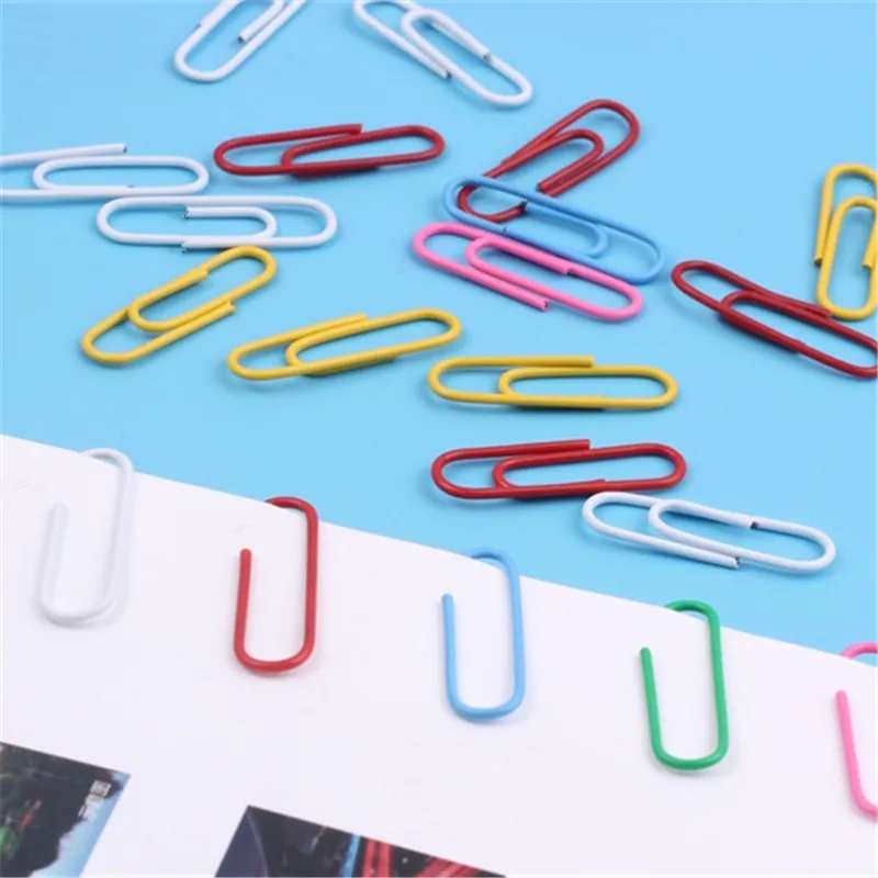 7Colors 28/33/50mm Accessories Paper Clips Notebook Memo Pad Paperclips Student Office Supplies Stationary paper clips