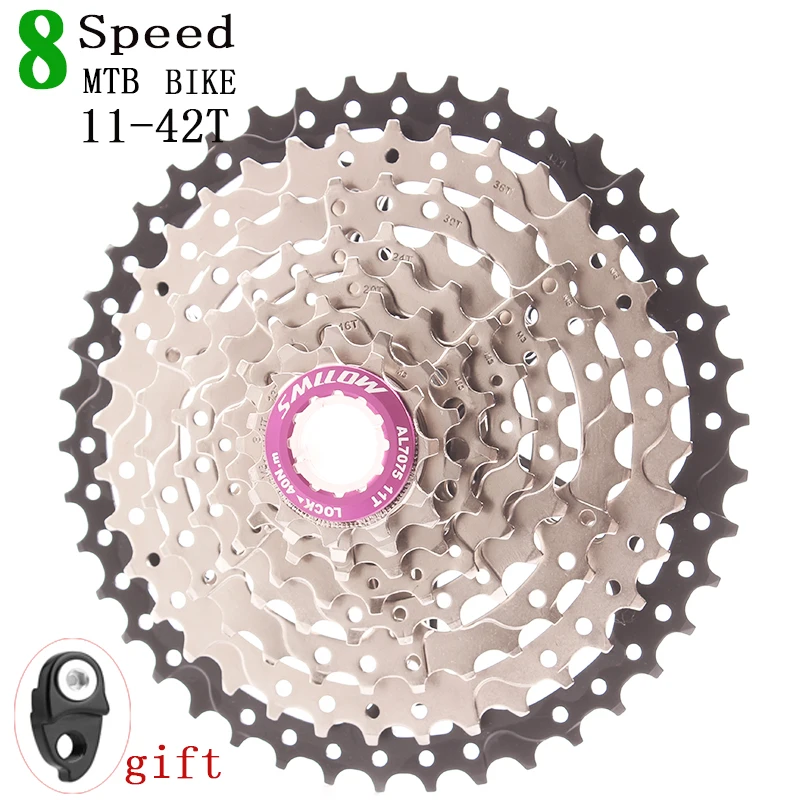 PINK SMLLOW MTB кассета 8 скоростей маховик для shinamo Sunrace XT SLX sram gx 11-42 т велосипедная часть - Цвет: PINK