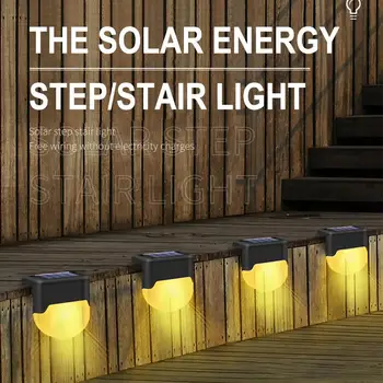 

Solar Lights Solar Step Lights Outdoor Waterproof LED Solar Stair Fence Lamp decoration for Patio Stairs Garden Yard