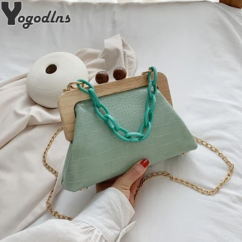 

Candy Color Chain Design Small PU Leather Shoulder Bags For Women 2020 Crocodile Pattern Crossbody Bag Handbags Female Hand Bag