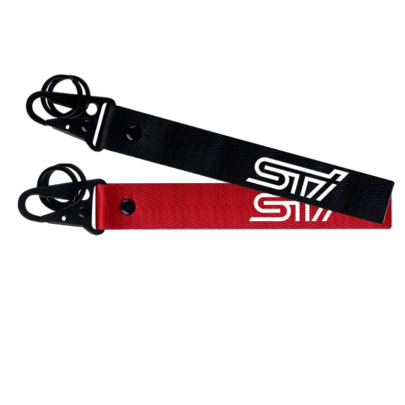 

Car Styling STI Nylon Ribbon Key Ring Keyring Keychain for Subaru STI Legacy Forester Outback Rally WRX WRC accessories
