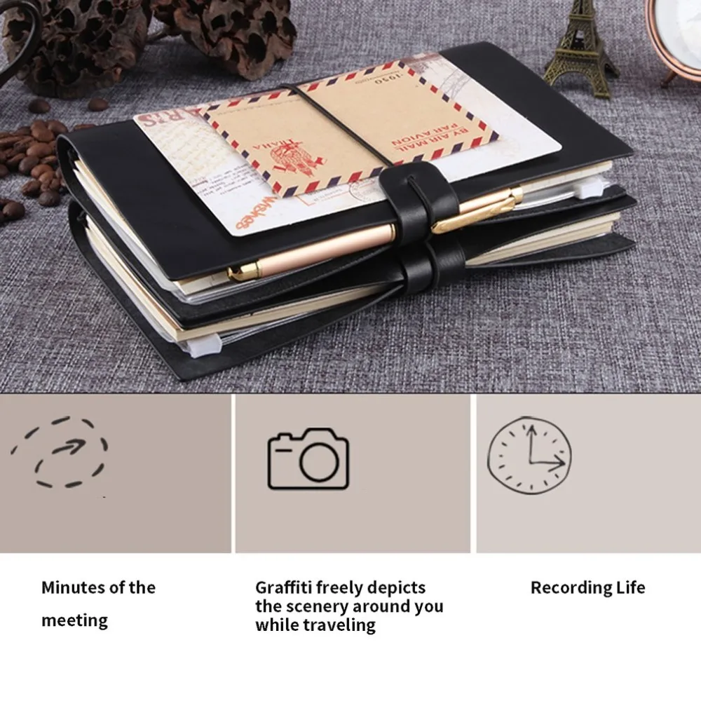 Ретро-блокнот для путешествий, небольшой портативный корейский креативный Дневник для записей, блокнот, пустая ручная книга, блокнот