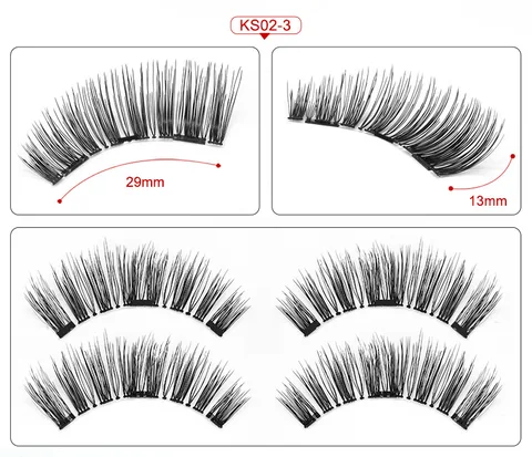 eyelashes with 3 magnets magnetic lashes natural false eyelashes magnet lashes with eyelashes