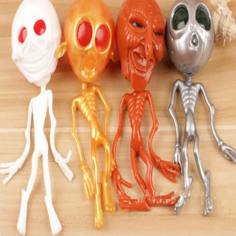 1pc Ghost Head Shape Venting Toys Release Stress Ball Rubber Squeeze Skull Alien Toy About 18cm