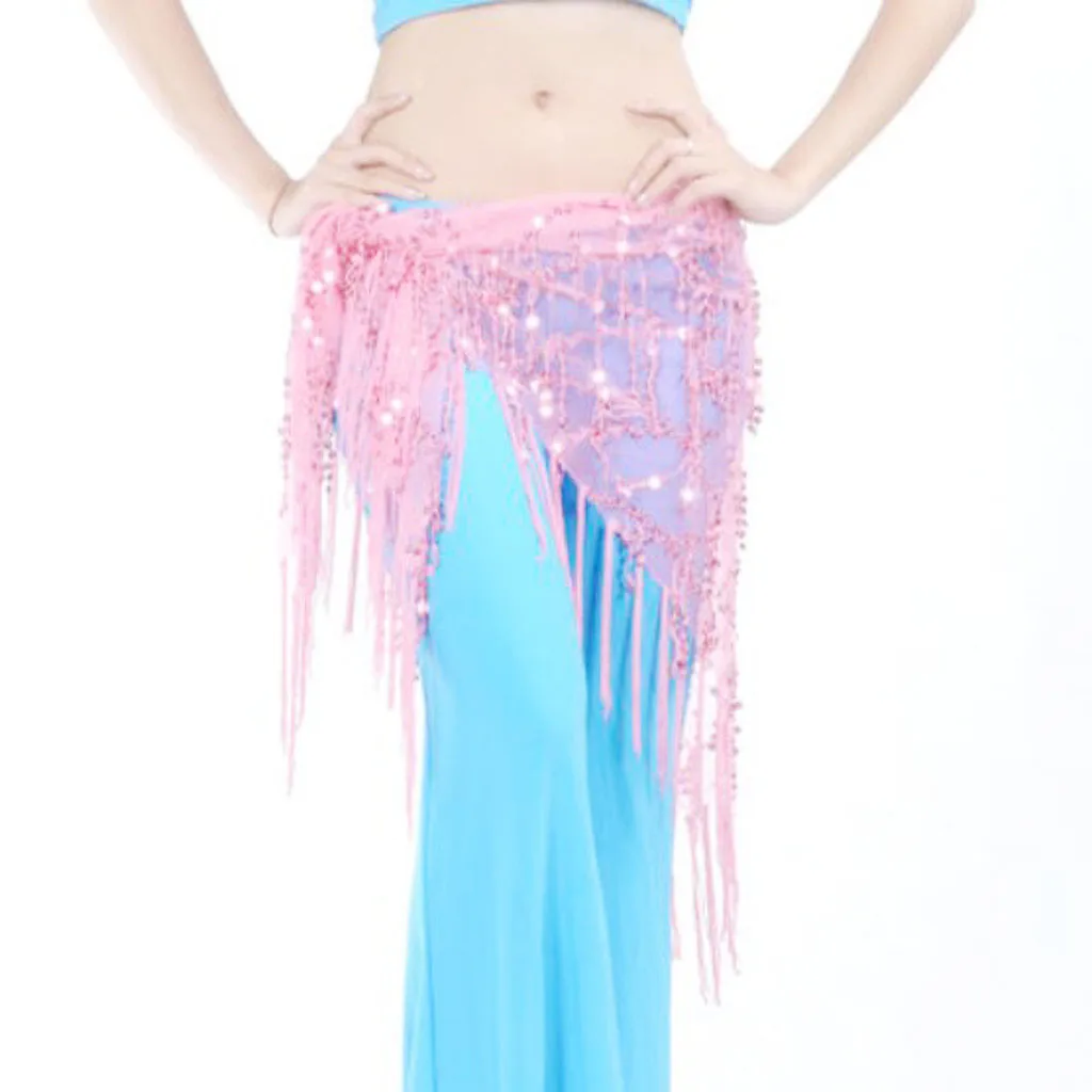 HAND MADE BELLY DANCING COSTUME BELT HIP WRAP SCARF SKIRT WITH TASSLES DANCEWEAR
