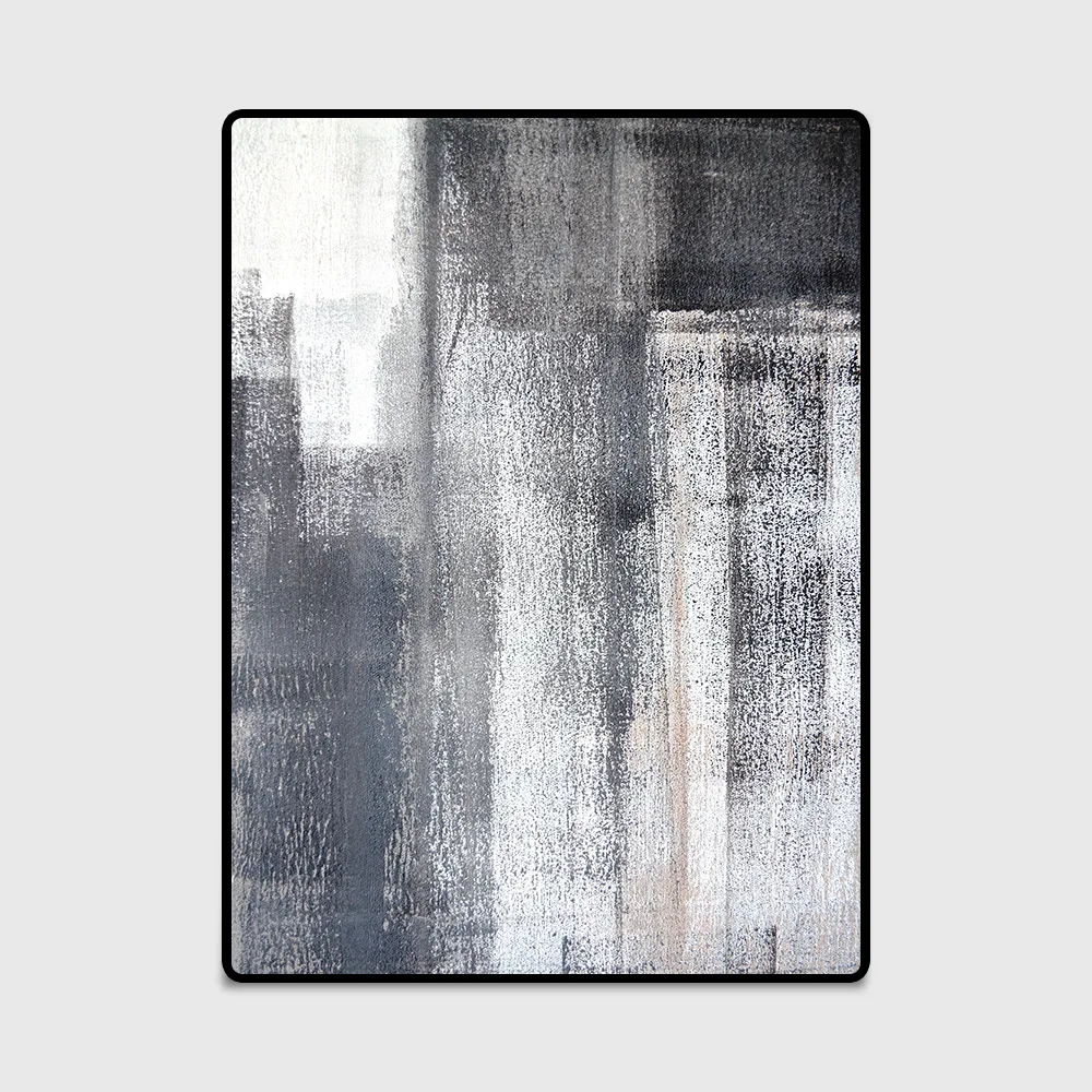 Modern Simple Abstract Chinese Ink Black Gray Carpet Coffee table Kitchen Floor Mat Living Room Rug Bedroom Carpets Home Doormat