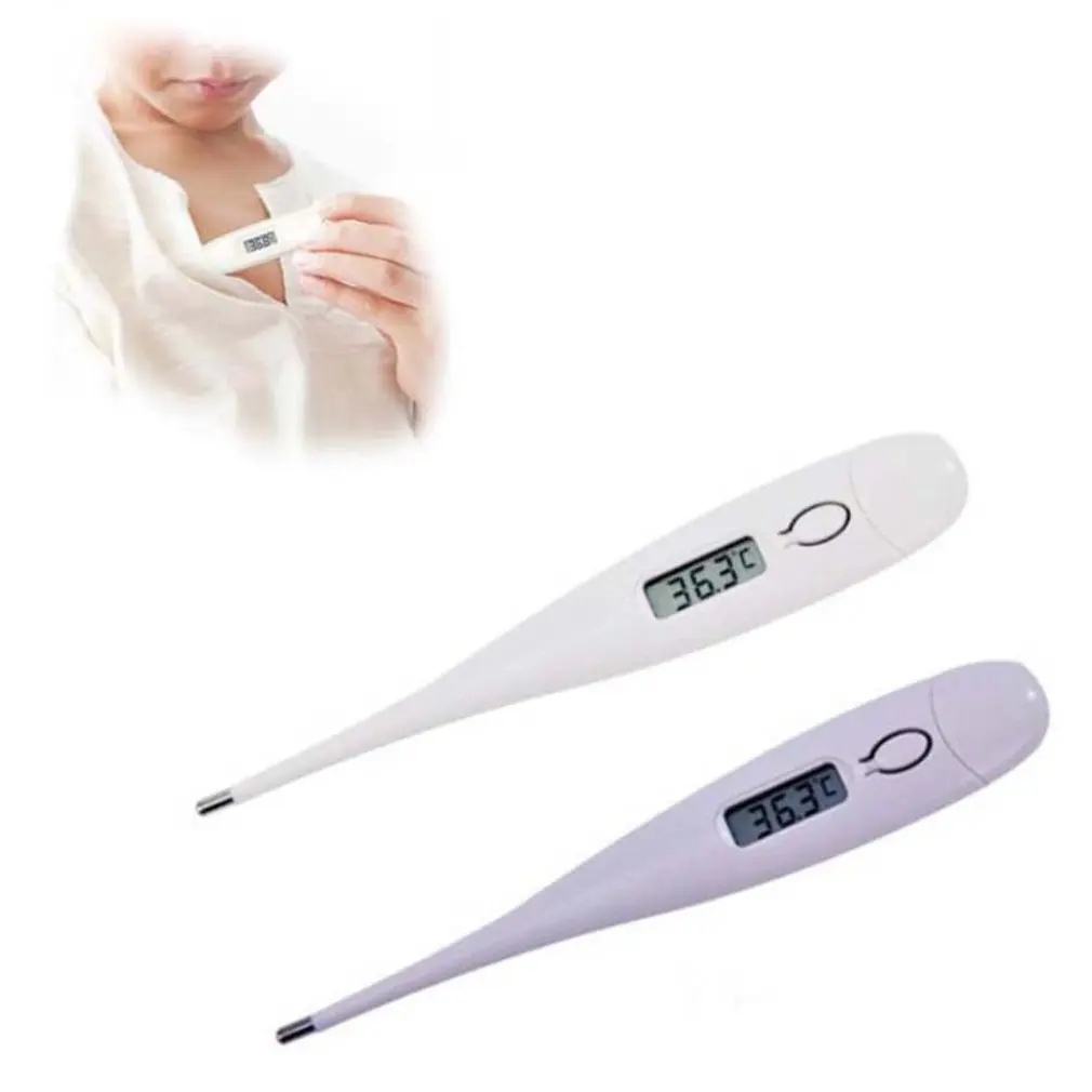 1Pc Digital LCD Heating Electronic Thermometer Tools kids Baby Child Body temperature Measurement  Fast Reading And Accurate