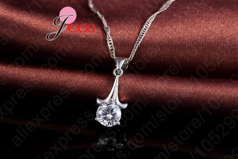 JEXXI-2018-Fine-Cubic-Zirconia-Pendant-Necklace-Women-Fashion-Jewelry-Plant-925-Sterling-Silver-Earrings-Chain