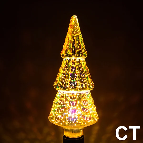 3D CT Led Light Bulbs 3D Decoration Bulb A60 Bottle CT G80 G95 G125 ST64 Heart Skull E27 Ampoule Holiday Lights Lamp For Home Decor - Цвет: 3D CT