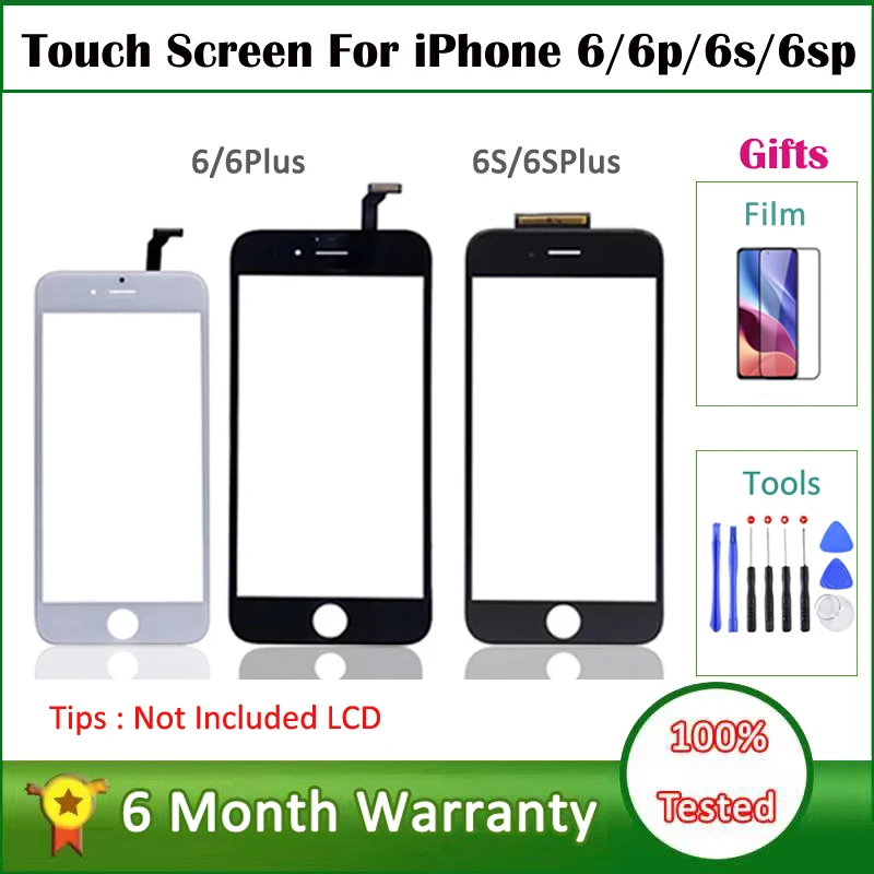 Pannello Touch Screen Per Iphone 6 6S Plus Touch Digitizer Per Iphone 6Plus 6S Plus Lente Frontale In Vetro Touch Panel Senza Display