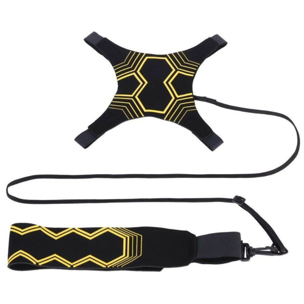 Soccer Trainer, Hands Free Solo Soccer Ball Training Equipment - Fits Ball Size 3, 4, and 5 (Black)