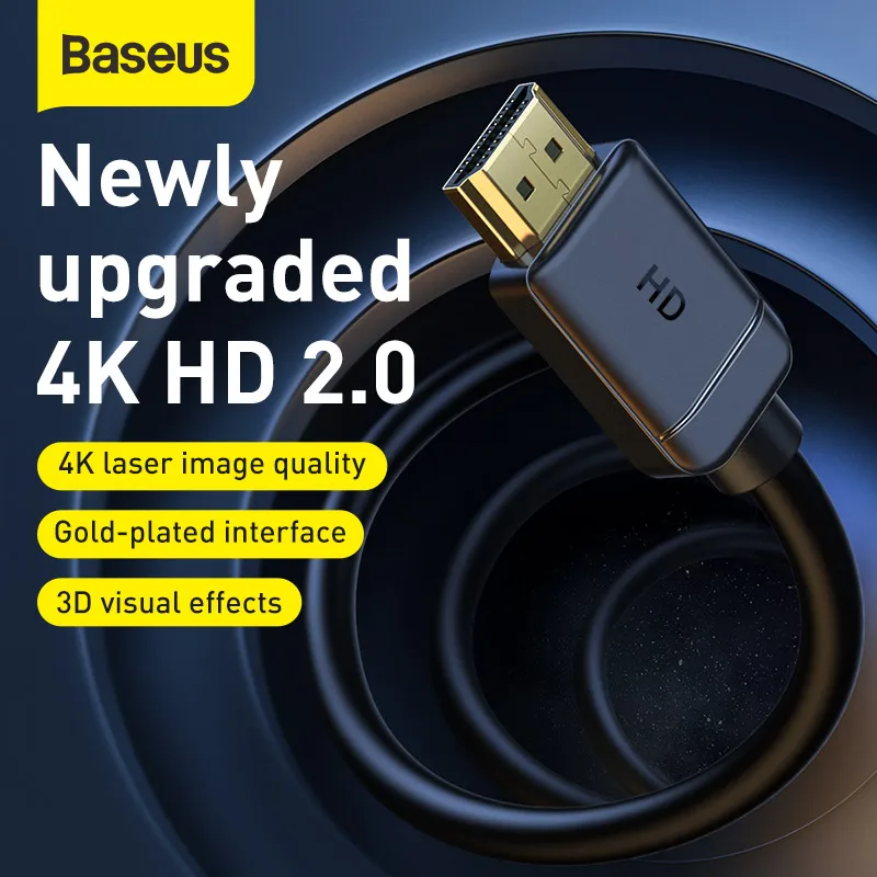 Кабель-адаптер Baseus HD-HD 2 0 кабель для передачи сигнала с дисплеем 18 Гбит/с 60 Гц